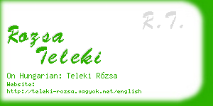 rozsa teleki business card