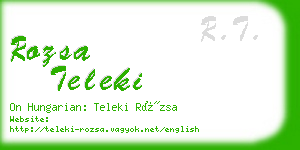 rozsa teleki business card
